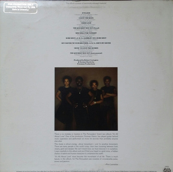 Release: It's All About Love-Vinyl-US-1977-PZ 34802-7342372