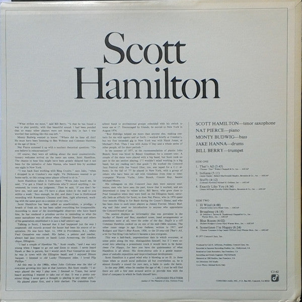 Scott Hamilton Is A Good Wind Who Is Blowing Us No Ill