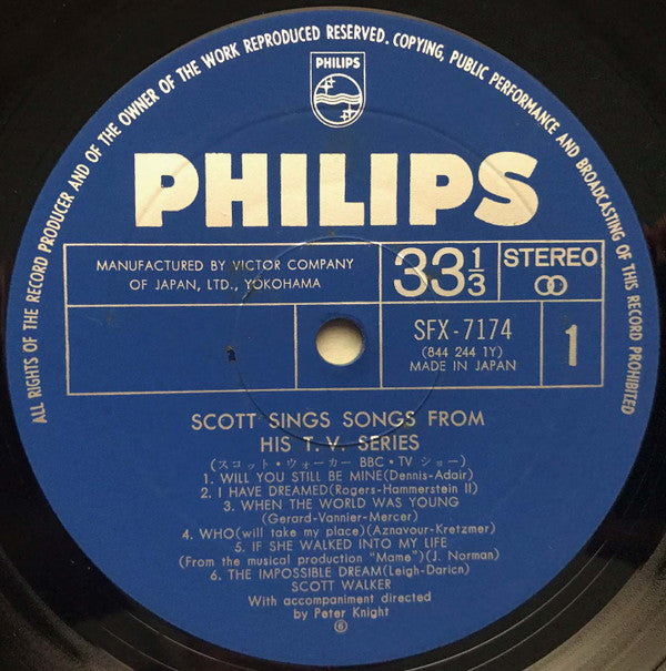 Scott (Scott Walker Sings Songs From His T.V. Series) = スコット・ウォーカー BBC TVショー