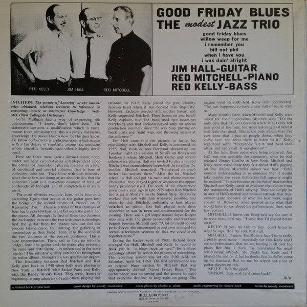 Good Friday Blues: The Modest Jazz Trio