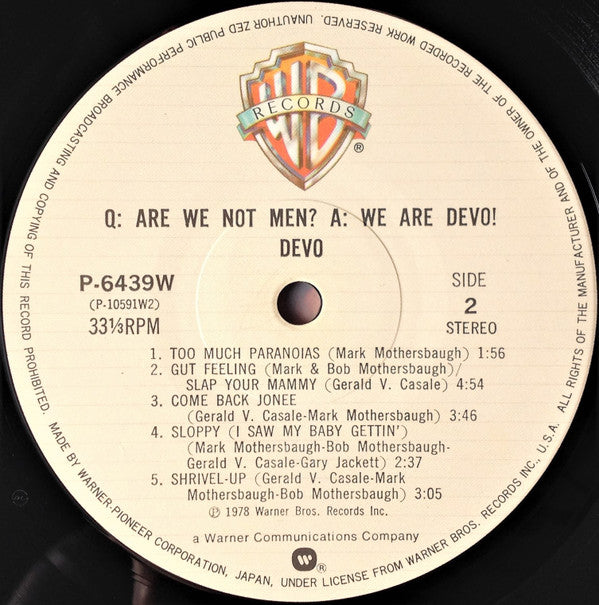 Q: Are We Not Men? A: We Are Devo! = 頽廃的美学論