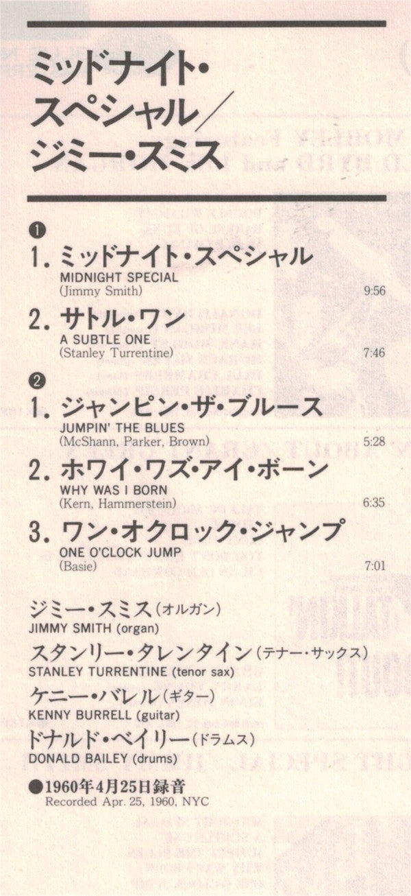 Midnight Special The Incredible Jimmy Smith