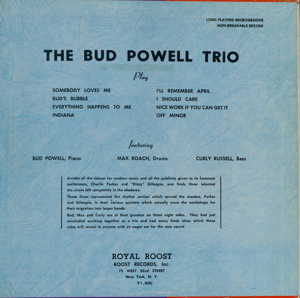 The Bud Powell Trio