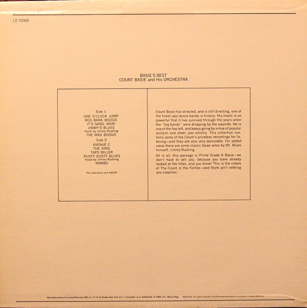 Basie's Best! A Collection Of Immortal Performances