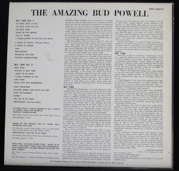The Amazing Bud Powell (Volume 1)