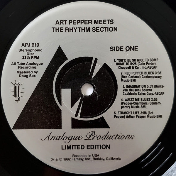 Art Pepper Meets The Rhythm Section