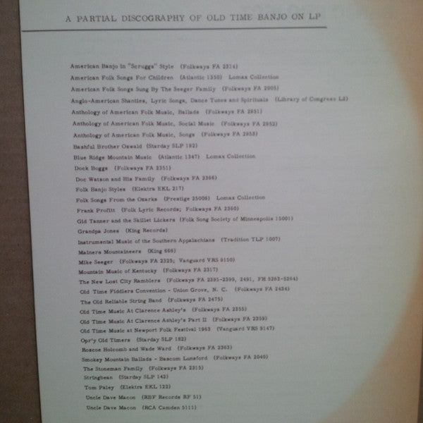 Old Time Banjo Project