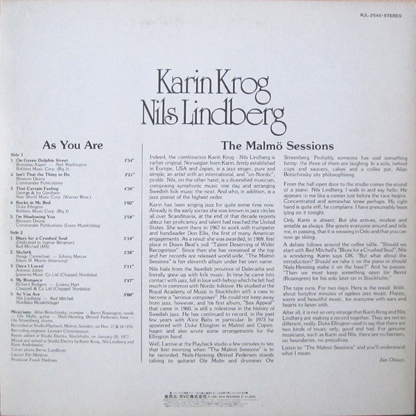 As You Are. The Malmö Sessions