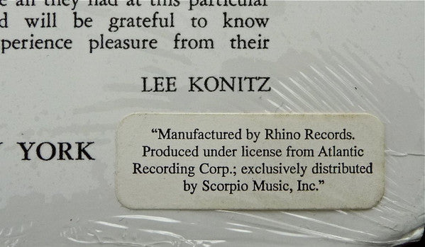 The Real Lee Konitz
