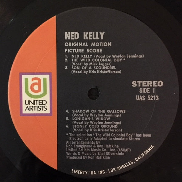 Mick Jagger As "Ned Kelly" - Original Motion Picture Score