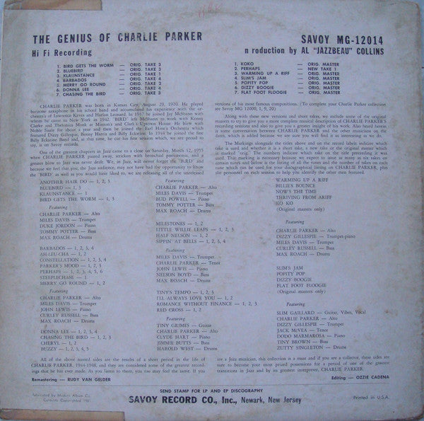 The Genius Of Charlie Parker