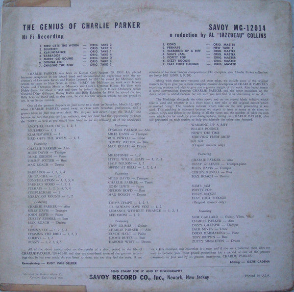 The Genius Of Charlie Parker