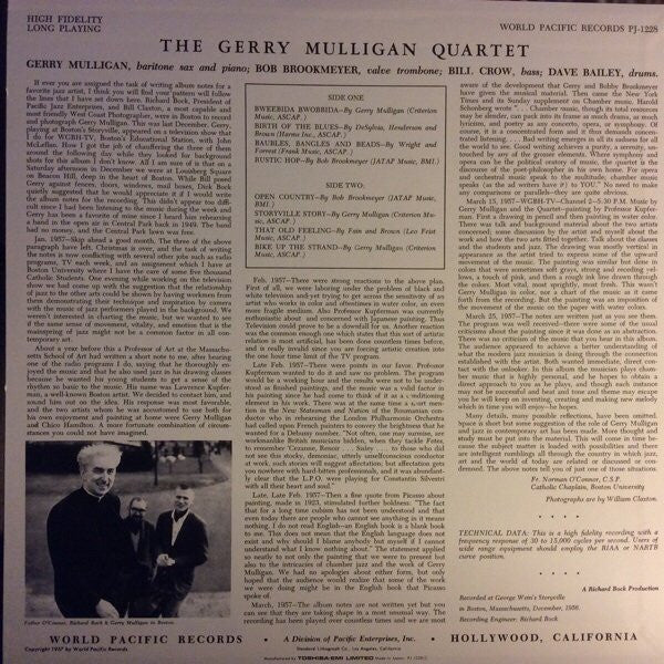 Recorded In Boston At Storyville