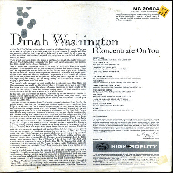 Release: I Concentrate On You-Vinyl-US-1960-MG 20604-3847539