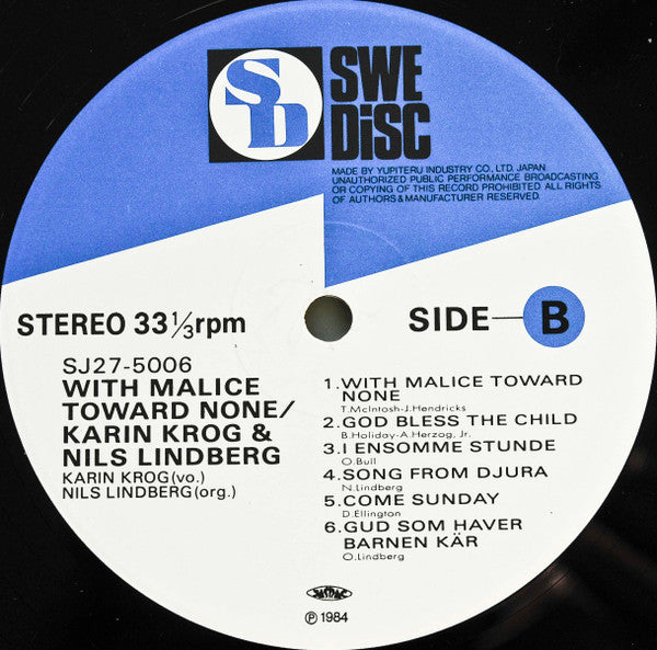 With Malice Towards None = ウィズ・マリース・トゥワード・ナン