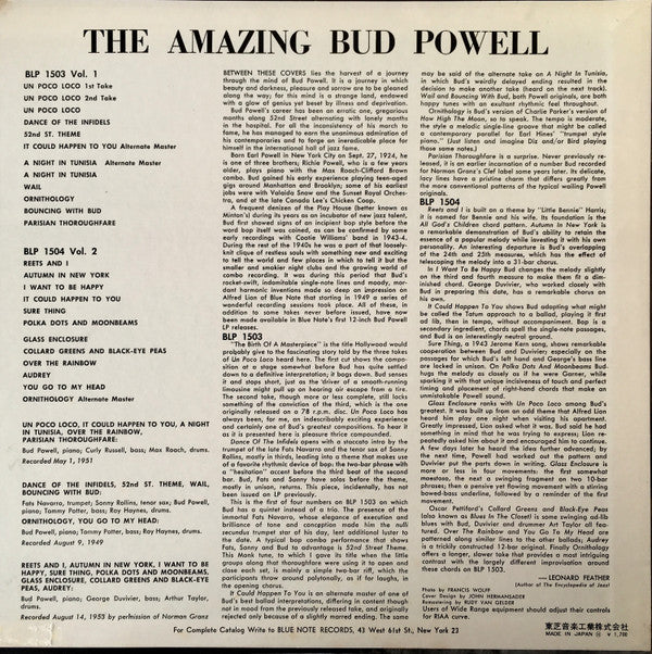 The Amazing Bud Powell, Volume 1