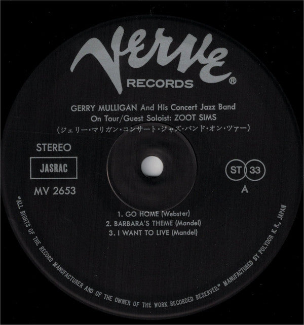 Gerry Mulligan And The Concert Jazz Band On Tour