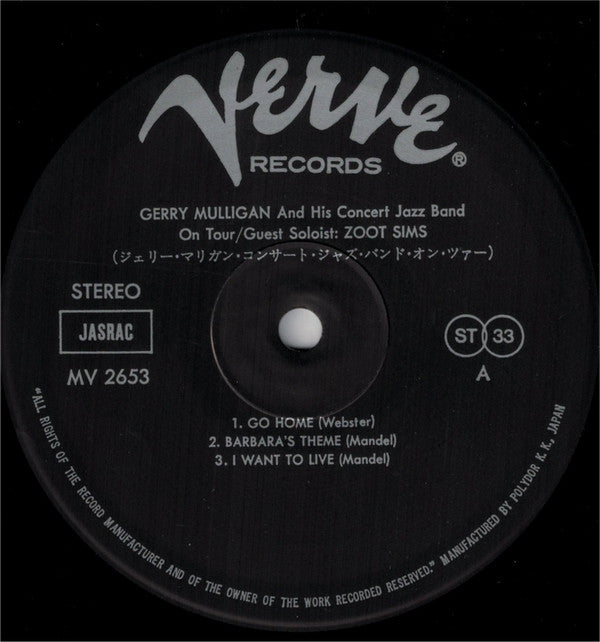 Gerry Mulligan And The Concert Jazz Band On Tour