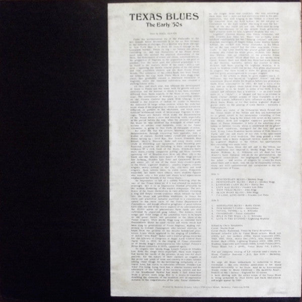 Texas Blues - The Early '50s