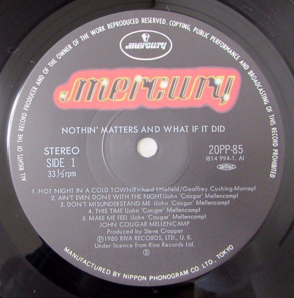 Nothin' Matters And What If It Did