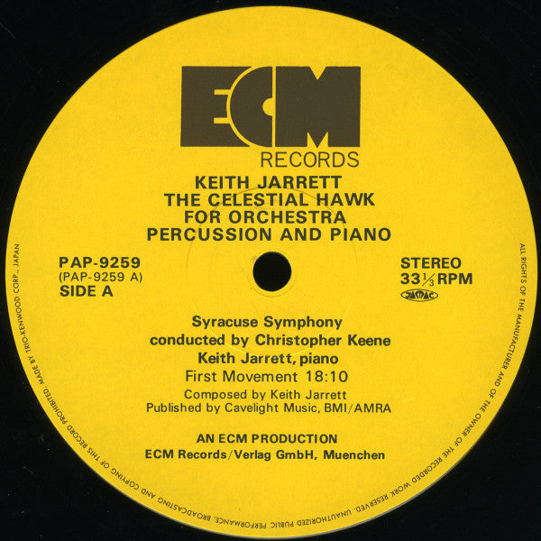 The Celestial Hawk (For Orchestra Percussion And Piano)