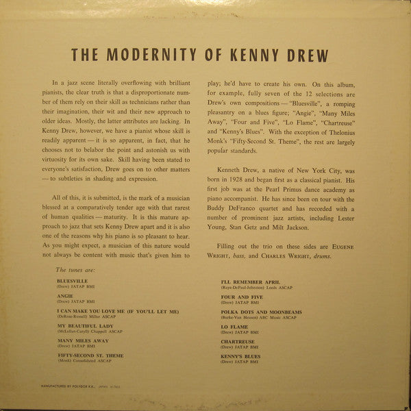 The Modernity Of Kenny Drew