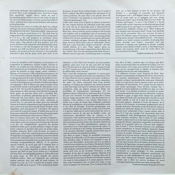 6 Suites A Violoncello Solo Senza Basso