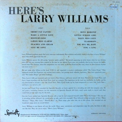 Here's Larry Williams