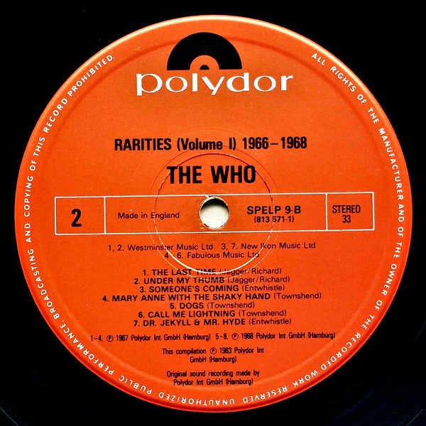 Rarities Vol. 1 "1966-1968"