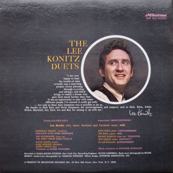 The Lee Konitz Duets