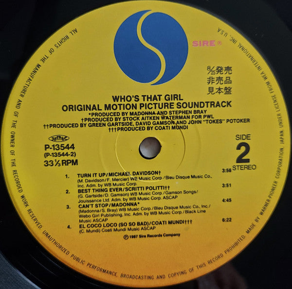 Who's That Girl (Original Motion Picture Soundtrack)