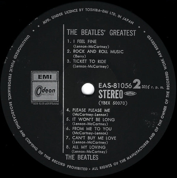 Beatles' Greatest = グレイテスト・ヒッツ