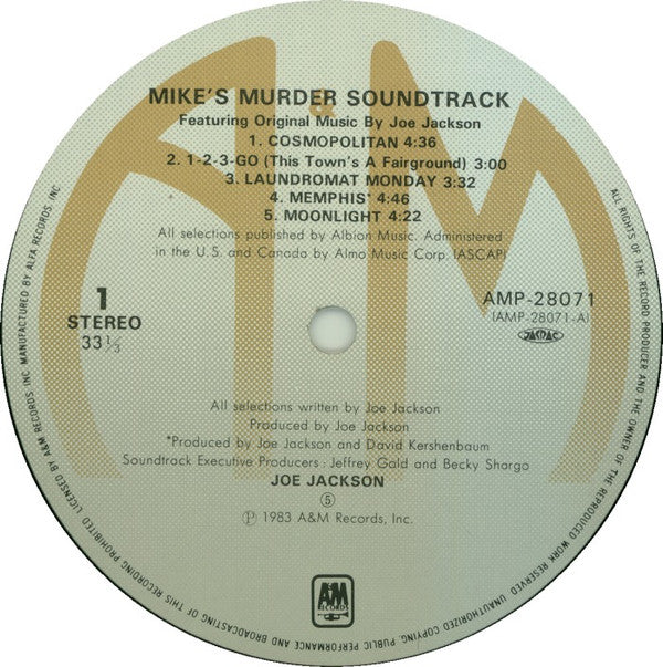 Mike's Murder (The Motion Picture Soundtrack) = マイクス・マーダー