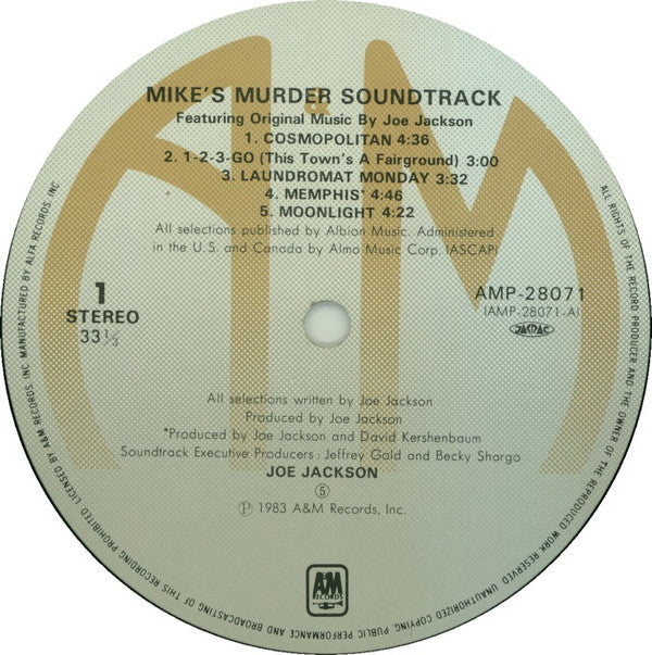 Mike's Murder (The Motion Picture Soundtrack) = マイクス・マーダー