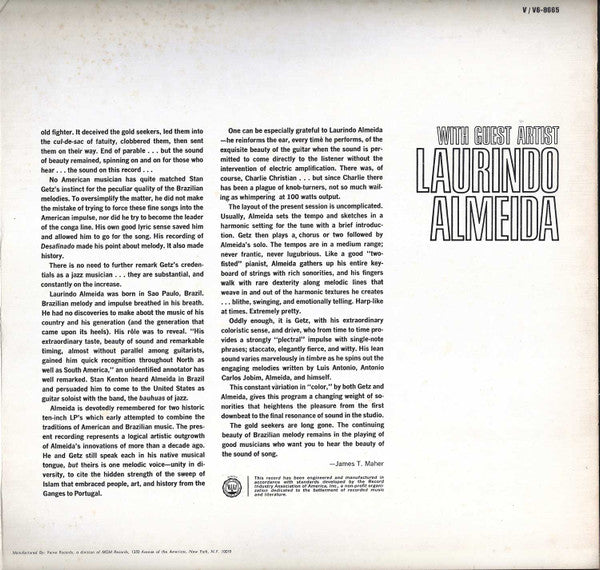 Stan Getz With Guest Artist Laurindo Almeida
