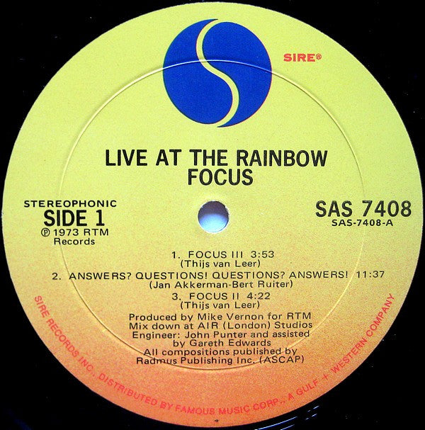 Live At The Rainbow