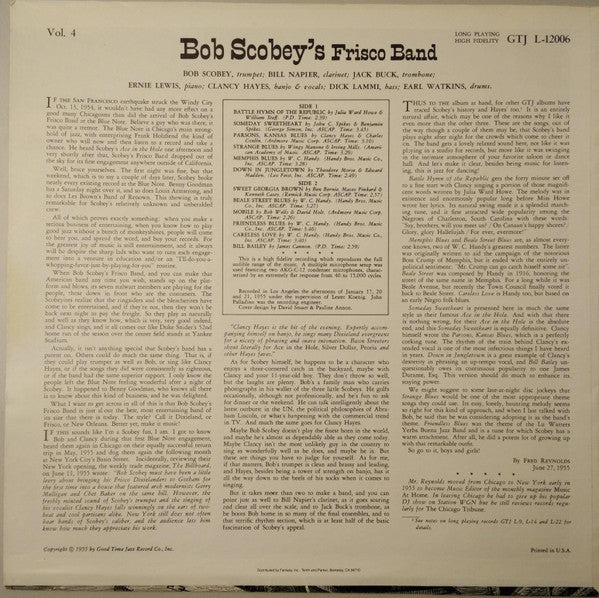 Bob Scobey's Frisco Band, Vol. 4