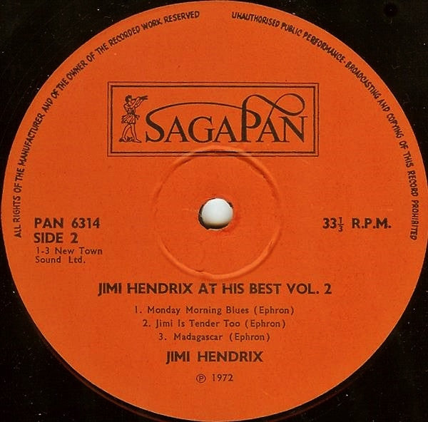 Jimi Hendrix At His Best (Volume 2)