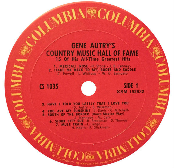 Gene Autry's Country Music Hall Of Fame Album