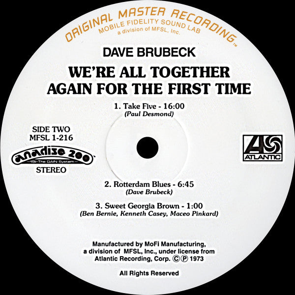 We're All Together Again For The First Time