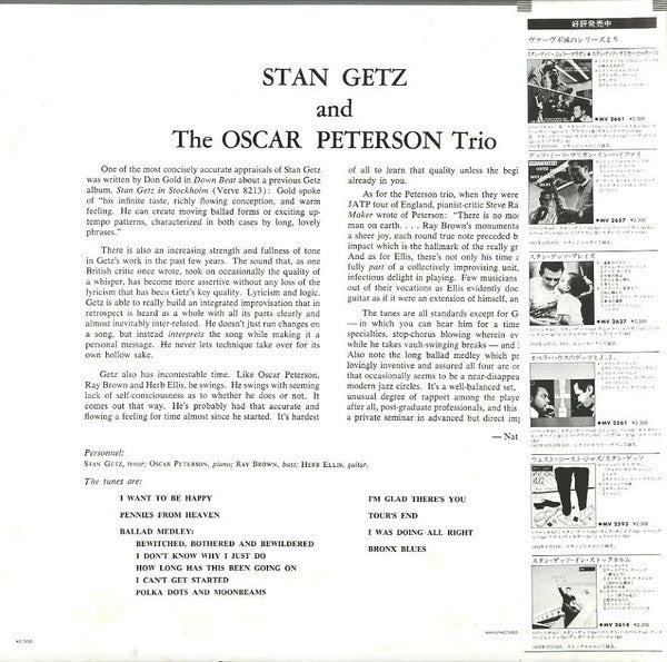 Stan Getz And The Oscar Peterson Trio