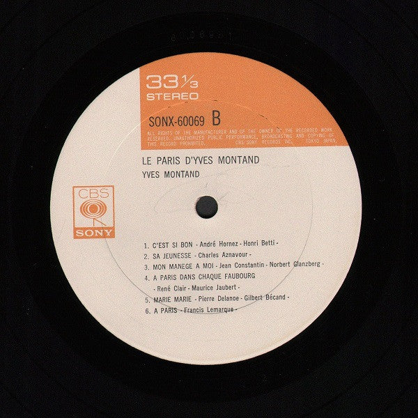 Le Paris D'Yves Montand