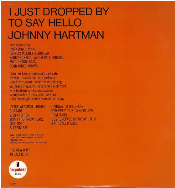 I Just Dropped By To Say Hello