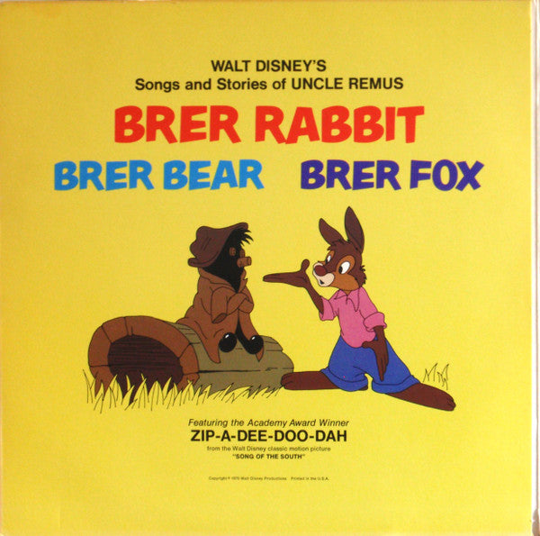 Walt Disney's Songs And Stories Of Uncle Remus