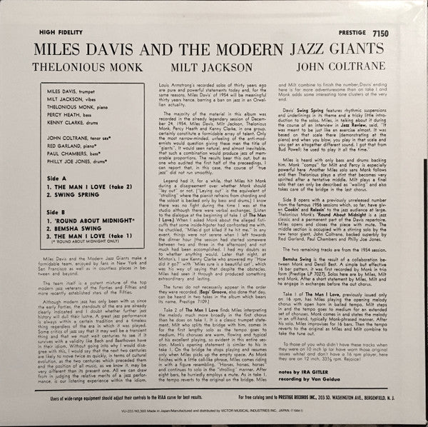 Miles Davis And The Modern Jazz Giants