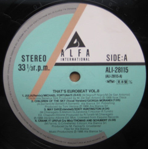 That's Eurobeat Vol. 8