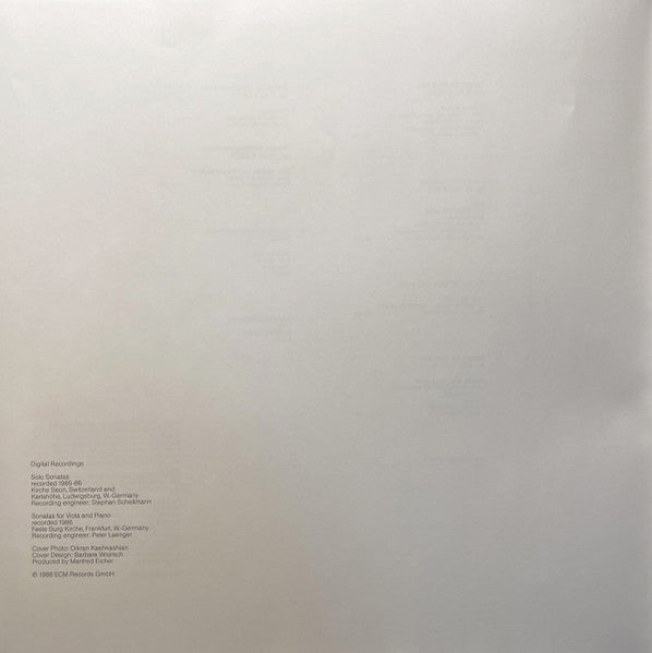 Sonatas For Viola / Piano And Viola Alone