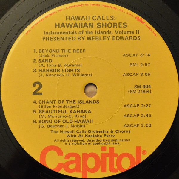 Hawaii Calls : Hawaiian Shores Favorite Instrumentals Of The Islands : Volume II