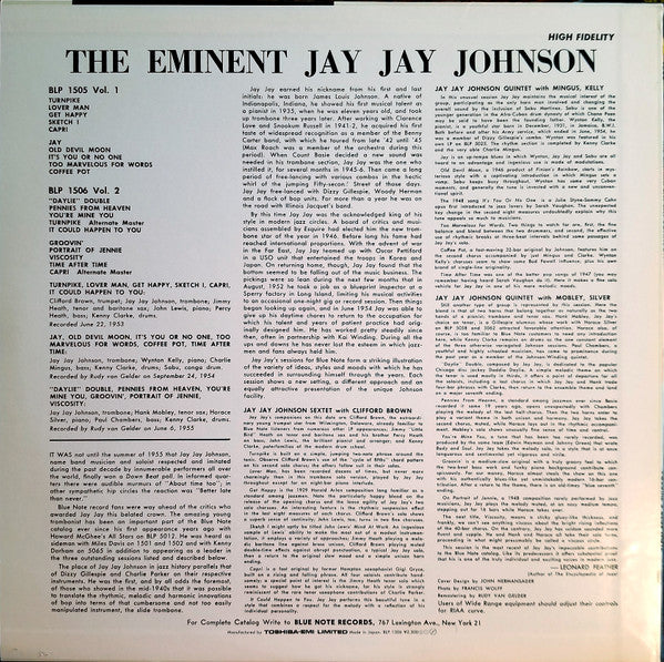 The Eminent Jay Jay Johnson Volume 2