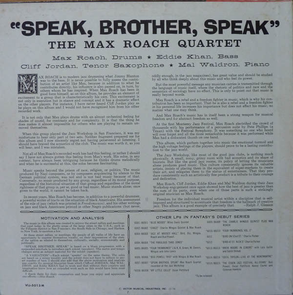 Speak, Brother, Speak!